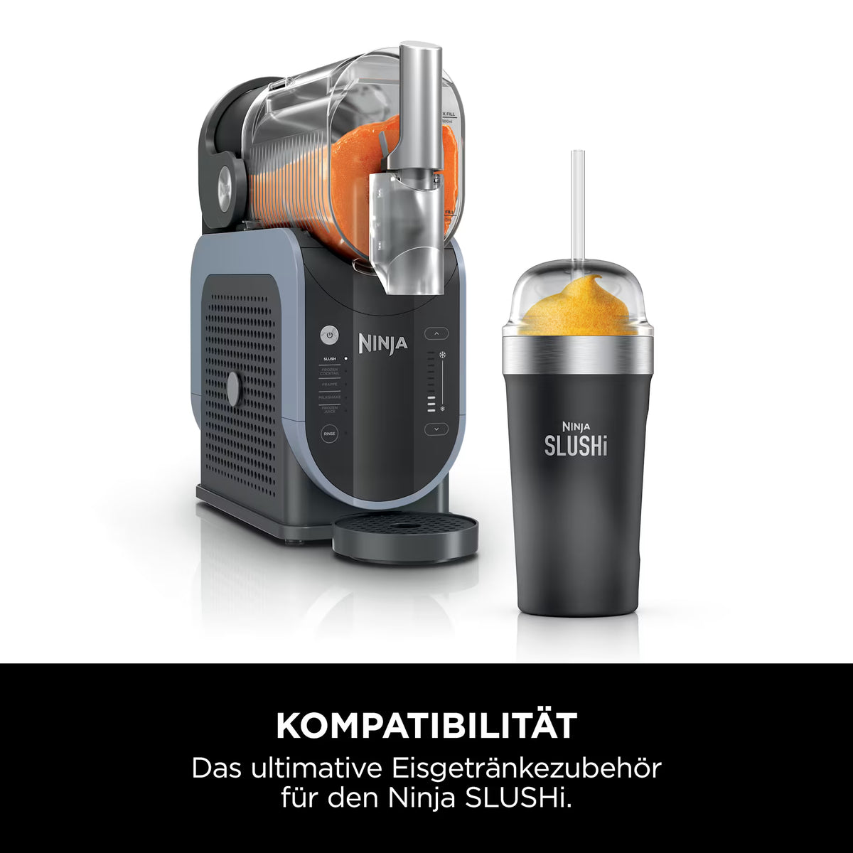 Ninja SLUSHi isolierter Bubble-Becher mit Deckel und Trinkhalm