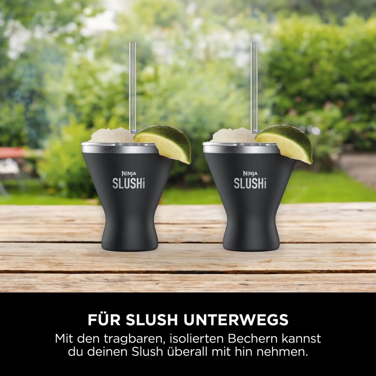 Ninja SLUSHi isolierter Cocktailbecher mit Deckel 2er-Set