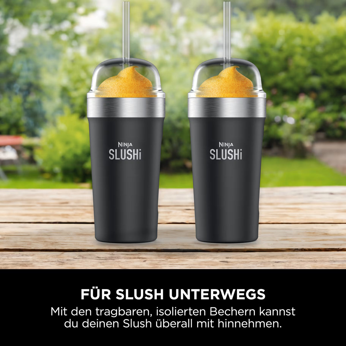 Ninja SLUSHi isolierter Bubble-Becher mit Deckel und Trinkhalm