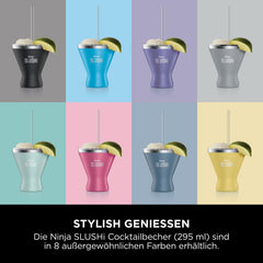 Ninja SLUSHi isolierter Cocktailbecher mit Deckel 2er-Set